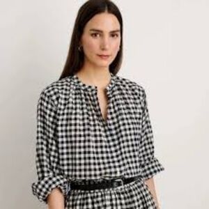 Alex Mill Katherine Blouse Navy Black Gingham M